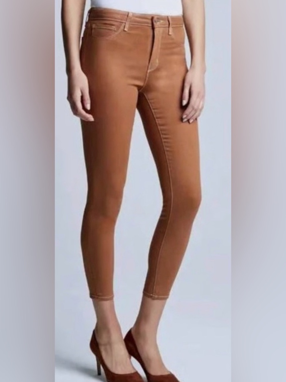(NWT) L'AGENCE Margot High-rise Java Coated Skinny Jeans Women’s Size 24